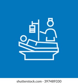 Nursing care line icon.