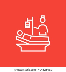 Nursing care line icon.