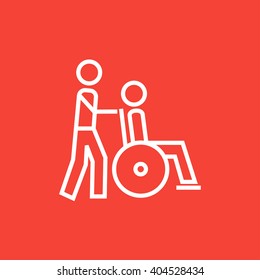 Icono de línea de atención de enfermería.