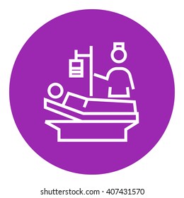 Nursing care line icon.