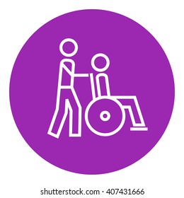 Icono de línea de atención de enfermería.
