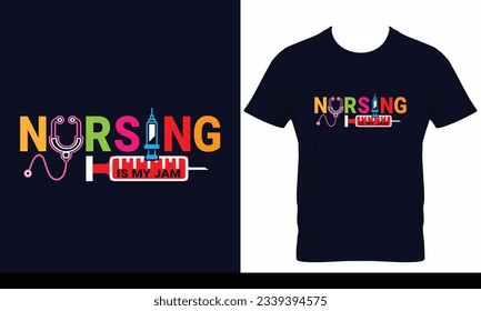 nursing custom vector t-shirt design