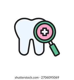 Ilustração do vetor do ícone de verificação dentária de enfermagem