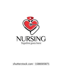 Nursing health care professional logo template for your business