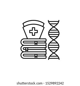 Nursing, healthcare, book icon. Element of university for mobile concept and web apps icon