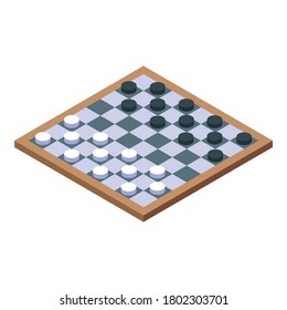 Nursing home checkers icon. Isometric of nursing home checkers vector icon for web design isolated on white background