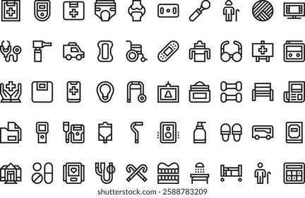 Nursing home icons High-Quality Vector Icons Collection with Editable Stroke. Ideal for Professional and Creative Projects.
