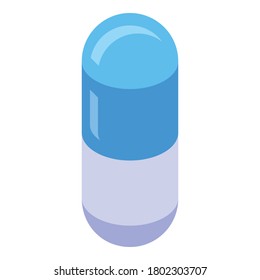 Nursing home pill icon. Isometric of nursing home pill vector icon for web design isolated on white background