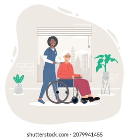 nursing home poster with people