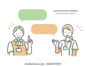 nursing home staff, female and male