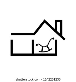 Nursing home symbol, icon vector