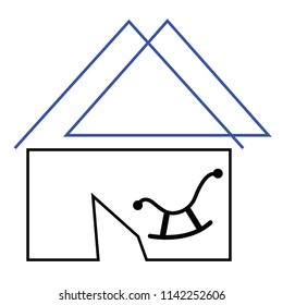 Nursing home symbol, icon vector illustration