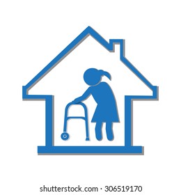 Nursing home symbol, icon vector illustration