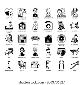 Nursing Home, Thin Line and Pixel Perfect Icons