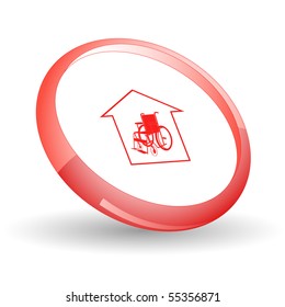 Nursing home. Vector icon.