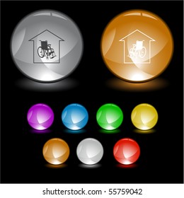 Nursing home. Vector interface element.