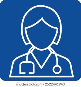 Nursing Icon Blue and White