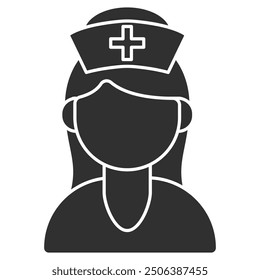 Nursing Icon Design. Representing Patient Care. Nursing Services. Healthcare. Nurse Practitioners. Vector icon.