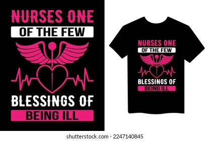 Nursing lettering quotes t-shirt design vector