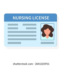 Nursing license icon. Clipart image isolated on white background