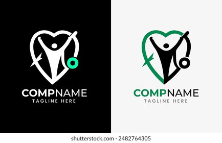 Nursing logo, nurse icon, doctor clinic health care hospital medical service business pharmacy concept