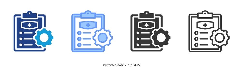 Nursing Management icon set multiple style collection