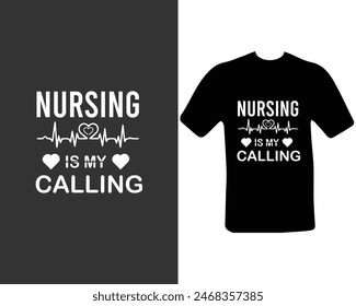 Nursing is my calling t-shirt for my new work. Nursing t-shirt. 