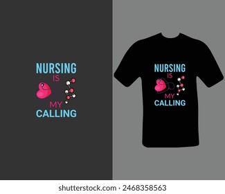 Nursing is my calling t-shirt for my new work. Nursing t-shirt. 