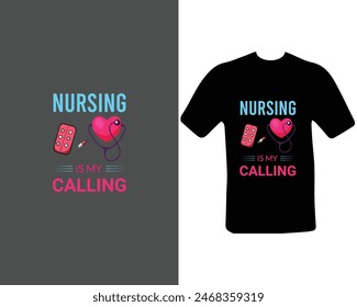 Nursing is my calling t-shirt for my new work. Nursing t-shirt. 