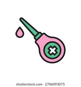 Nursing Pear Enema Icon Vektorgrafik