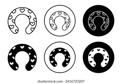 símbolo de conjunto de marcas de iconos vectoriales de almohada de enfermería para aplicación web
