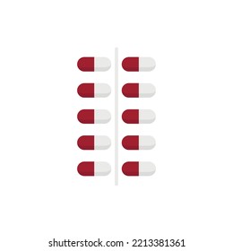 Nursing pills icon. Flat illustration of Nursing pills vector icon isolated on white background