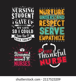 Nursing quotes design emblem badge vector bundle, nurses typographic saying vector bundle.