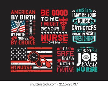 Nursing quotes vector bundle, Medical doctor sayings vector.