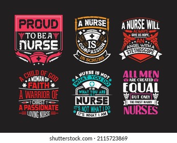 Nursing quotes vector bundle, Medical doctor sayings vector.