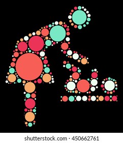Nursing Room shape vector design by color point