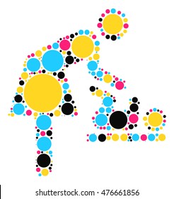 Nursing Room shape vector design by color point