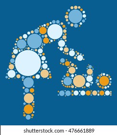 Nursing Room shape vector design by color point