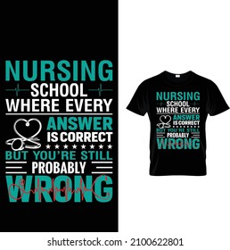 Nursing school where every answer is correct but you re still probably wrong.