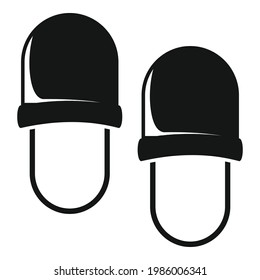 Nursing slippers icon. Simple illustration of Nursing slippers vector icon for web design isolated on white background