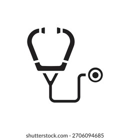 Nursing Stethoscope Filled Icon Vector Illustration
