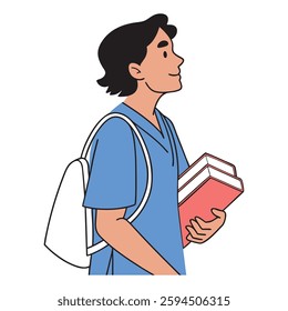 Nursing Student with Medical Equipment Icon