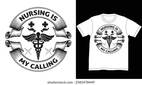 Nursing t shirt design free