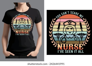 Nursing T shirt design vector .