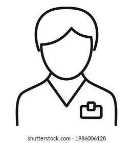 Nursing team icon. Outline Nursing team vector icon for web design isolated on white background