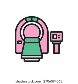 Tomografía de enfermería Icon Ilustración vectorial