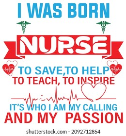Nursing t-shirt design vector file