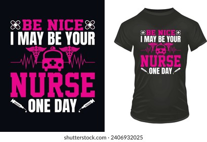 Nursing t-shirt design vector file