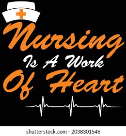 Nursing T-Shirt Design Vector graphic, typographic T-Shirt