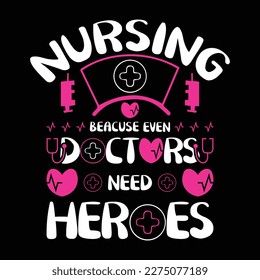 Nursing typography t shirt design 